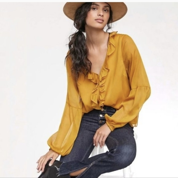 Sunday In Brooklyn Ripple Crepe Blouse - Picture 6 of 6